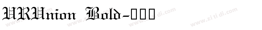 URUnion Bold字体转换